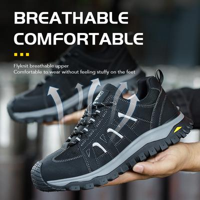 Herrsäkerhetsskor ArbetsSneakers Oförstörbara ArbetsSäkerhetsKängor Justerbara Herr StålTåHätta Skor SportSäkerhetsskor Dropshipping