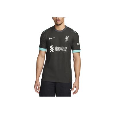 Liverpool Dri-FIT ADV SS24 F.C.. Série Módní Logo Away Fotbalové tričko s krátkým rukávem Pánské Fotbalové tričko Černé FN8761-322