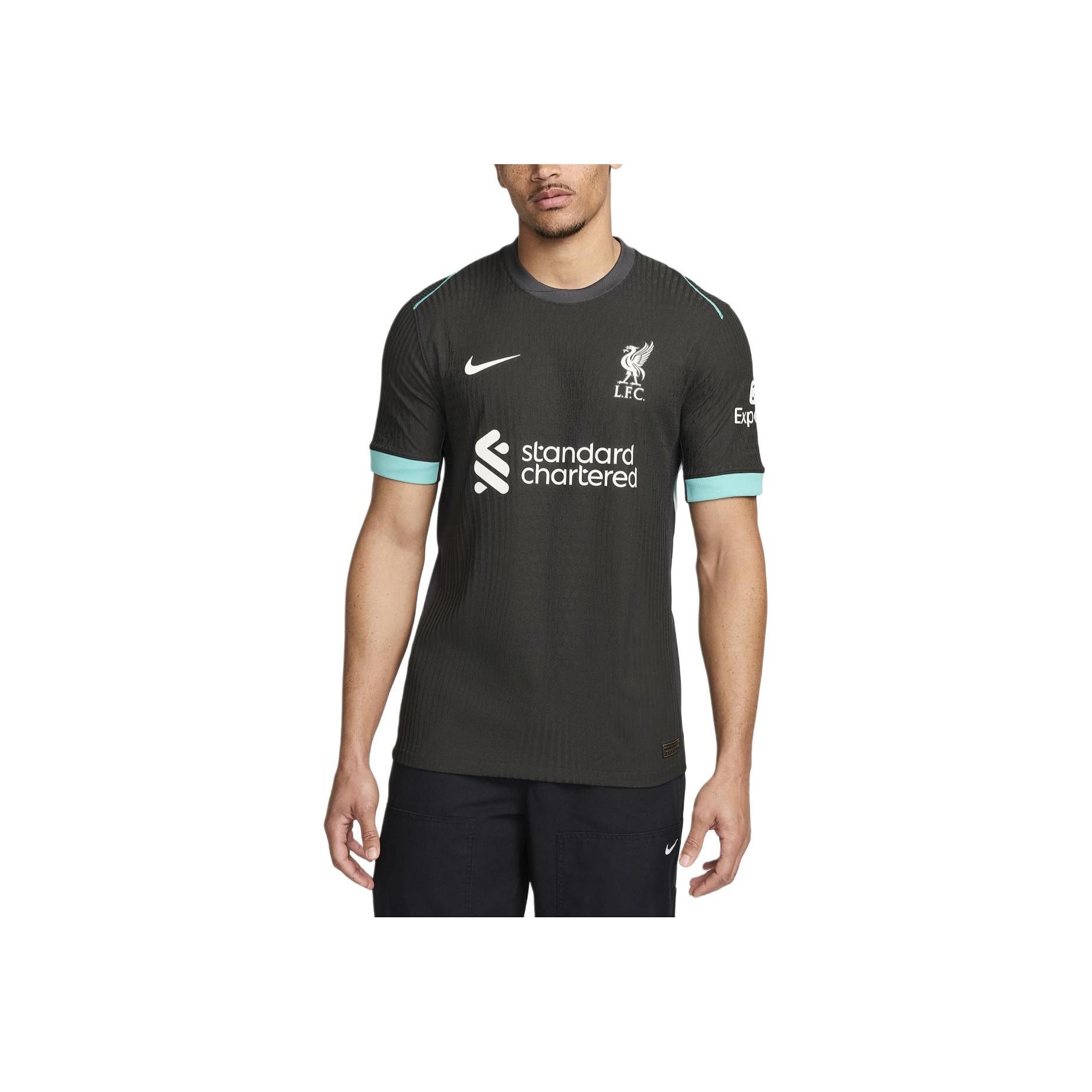 

Nike Ливерпуль Dri-FIT ADV SS24 ФК. Футболка мужская с коротким рукавом с логотипом серии Fashion Logo Away, черная FN8761-322 S