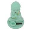 Buddha Ornament Solar Powered Luminous Nodding Head Buddha Statue Toy for Car Dashboard Ornament