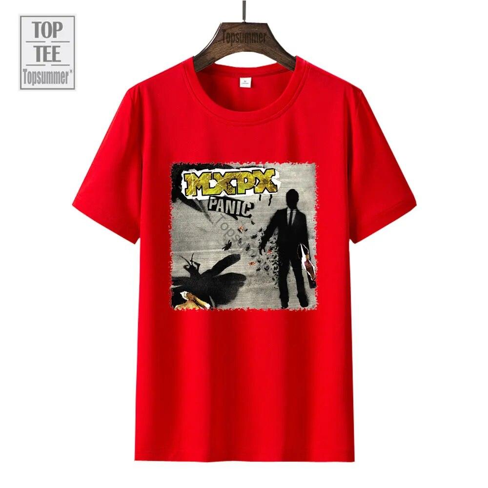 Panic Album Tričko MxPx Tour Tričko Žena Pop Móda Černé Tričko Unisex Oversized Topy Trička