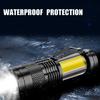 2000LM MINI Flashlights Built In Battery USB Charging LED Flash Light COB Zoomable Waterproof Tactical Torch Lamp Bulbs Lantern