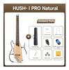 Donner PRO Travel Portable Headless Smart Guitar with Multiple Effect Ergonomic Quiet Detachable Natural Finish HUSH-I Guitar, Guitar, Earphones,