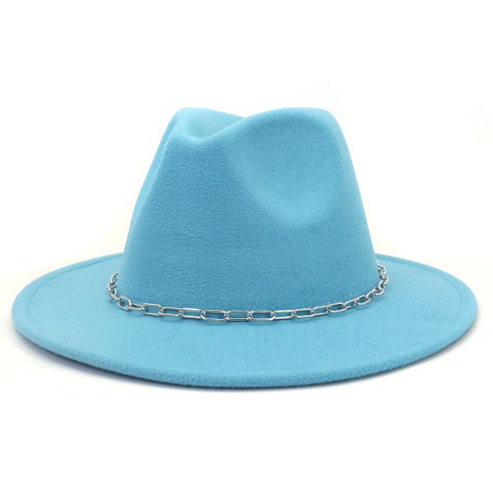 Kapelusze damskie nowa jesienno-zimowa filcowe kapelusze fedora mężczyźni Panama kościół czapka jazzowa dekoracje ślubne kapelusze sukienka pamelas para bodas