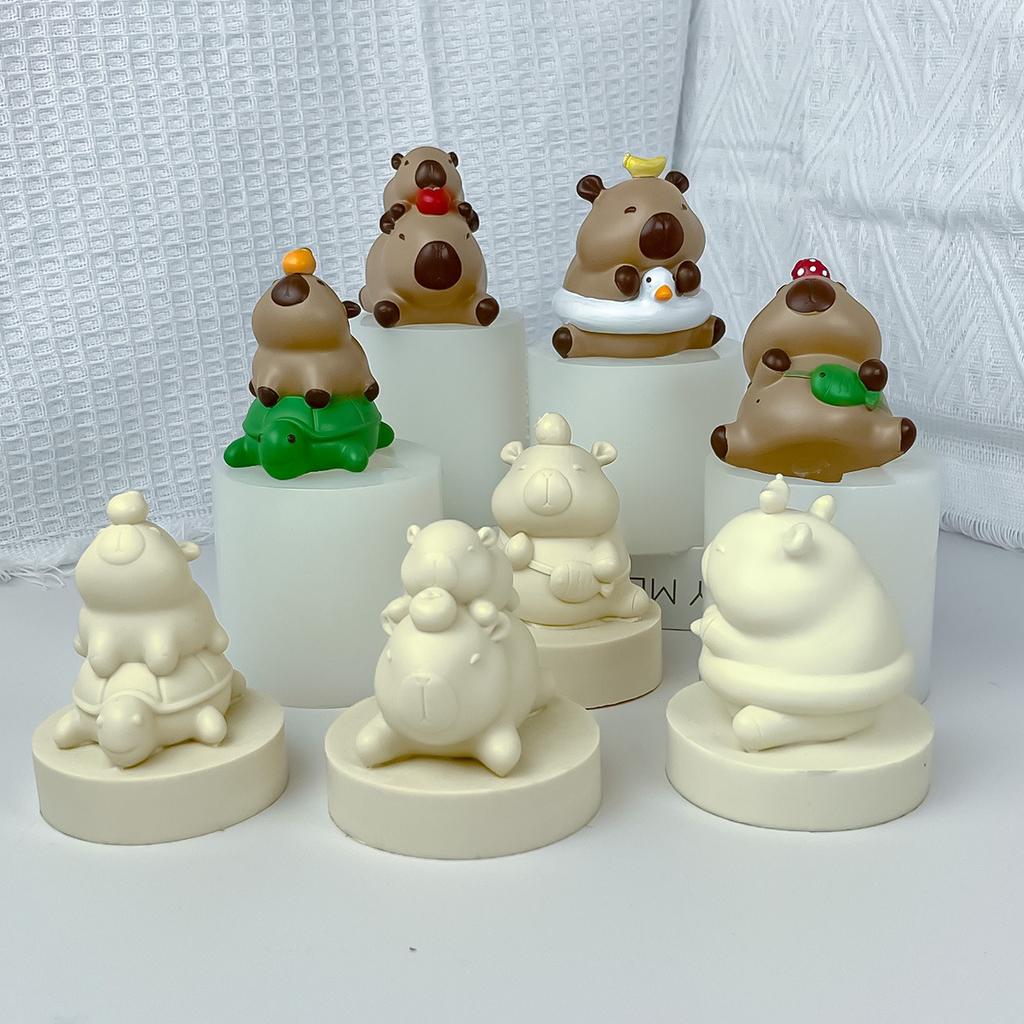 2025 NEW Cute Capybara Milk Jelly Silicone Mold Pudding Dolphin Pudding Mould Home Baking Accessories Kitchen Tool