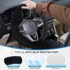 Coverado Winter Fluffy Steering Wheel Cover, Upgraded Anti-Slip Fuzzy Furry Car Steering Wheel Cover, Universal 14-15 inch, Soft Plush, Warm, No