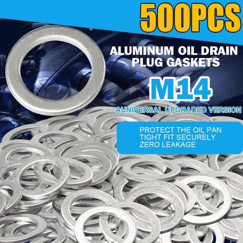 50PCS New Aluminum Oil Drain Plug Gaskets 9956-41-400 995641400 For Mazda 14x20x1.5mm M14 Oil Drain Plug Crush Washers