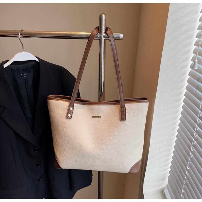 Frosted retro bag women's large-capacity new spring and summer versatile casual shoulder shopping bag tote bag