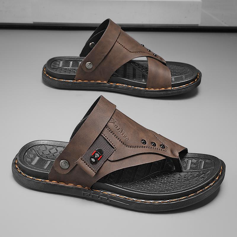 Fashion CYYTL Flip Flops Summer Mens Slippers Casual Shoes Beach Sandals Outdoor Slides Walking Comfort Leather Designer Fashion Luxury