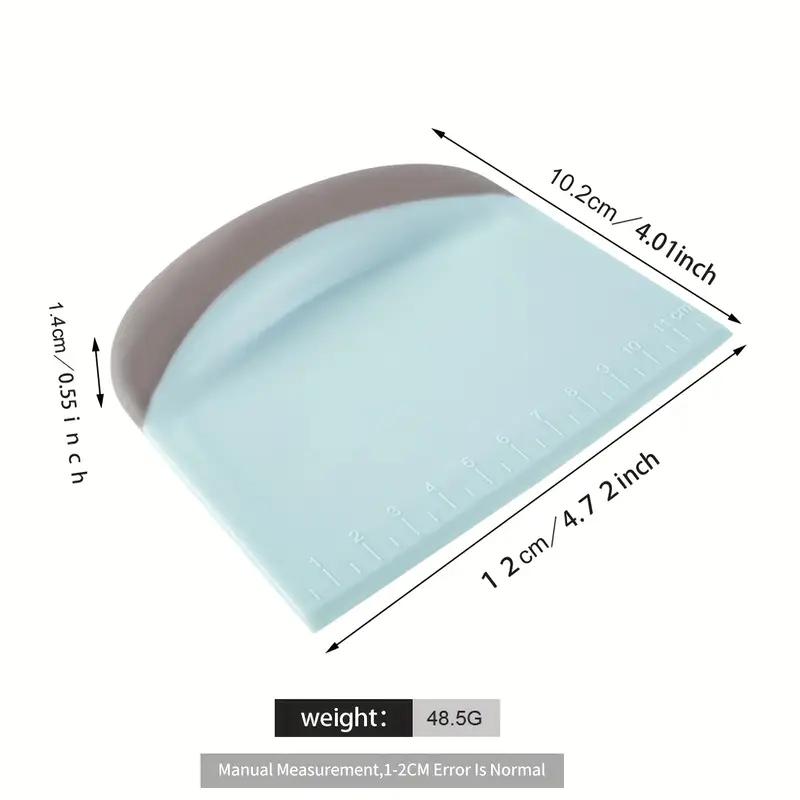 1PCS Multifunctional Plastic Scraper Baking Double Scale Trapezoidal Cutting Knife Household Pp Flour Dough Rice Noodle Cutting Knife