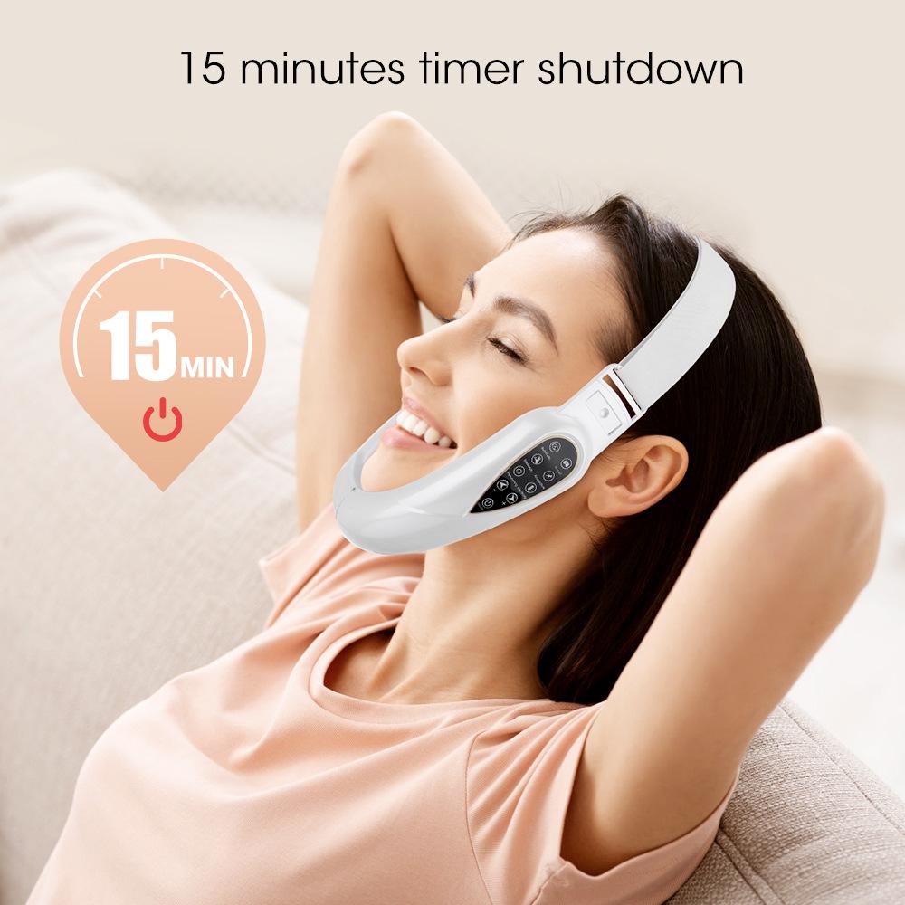 EMS Vibration V-Face Device: Remote-Controlled Beauty Massager with 5 Color Light Modes for Facial Care