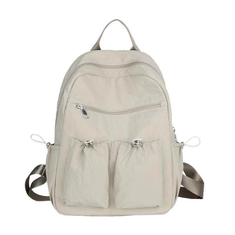 Schoolbag Ultra-light Nylon Backpack Women's 1011 New Solid Color Girl Schoolbag Popular Large-capacity Student Class Backpack
