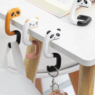 1 pièce Crochets de bureau porteurs pliables crochets animaux de dessin animé crochets non adhésifs non marquants antidérapants