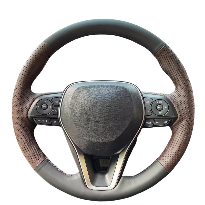 Hand-Sewing Car Steering Wheel Cover For Toyota Camry 2018-  Avalon 2018   RAV4 20 Car Accessories19