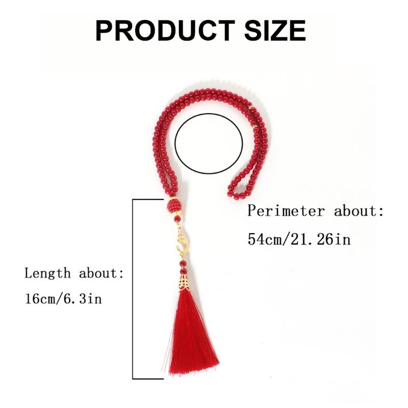 Stylish Islamics Prayer Beads Bracelet Set of 8 Pcs Colorful Sturdy Glass Tasbih Set Accessory for Muslims Devotion