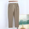Winter velvet women's pants children's high waist casual embroidered trousers large size women's pants windproof pants black pants walking pants