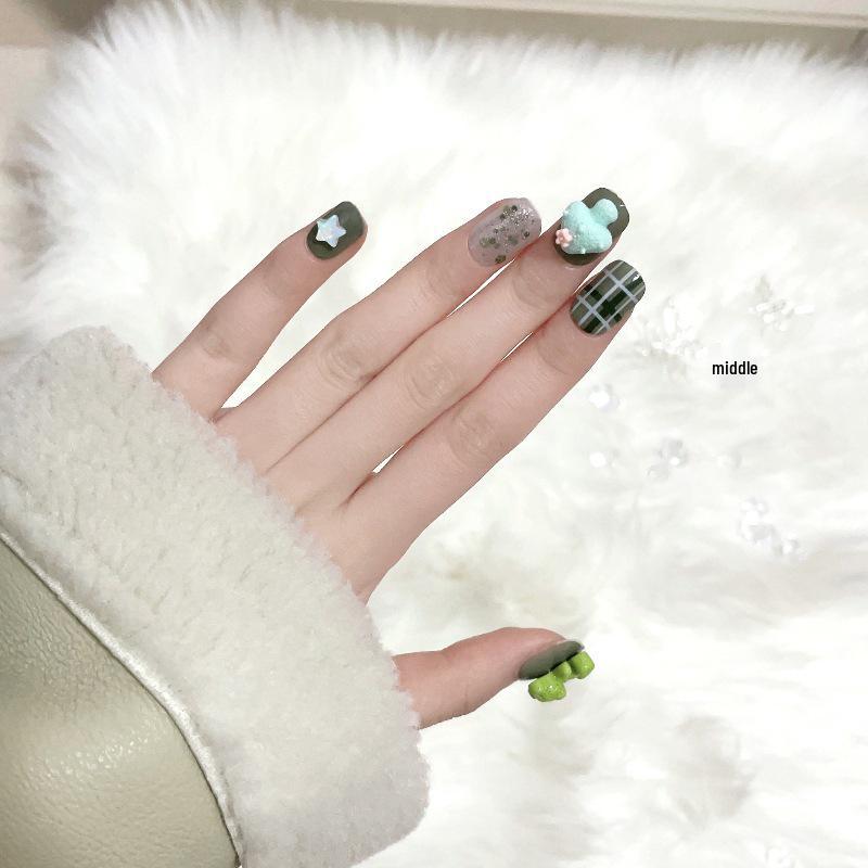 Luxurious Handmade Translucent Nail Tips for Autumn/Winter – Soft Texture, High-Class Feel