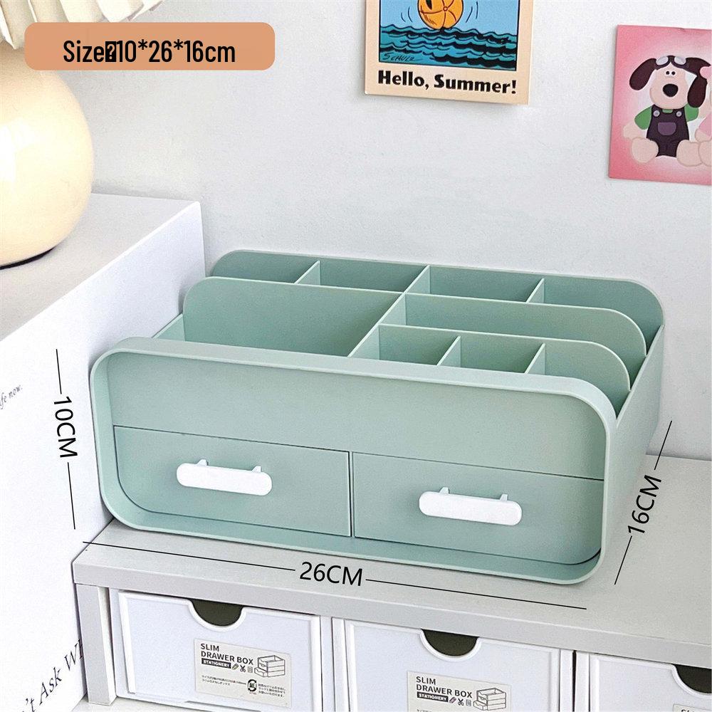 

Косметическая коробка-органайзер: Пылезащитное хранилище для макияжа и ухода за кожей для рабочего стола - Вмещает маски, помаду, кисти и многое другое