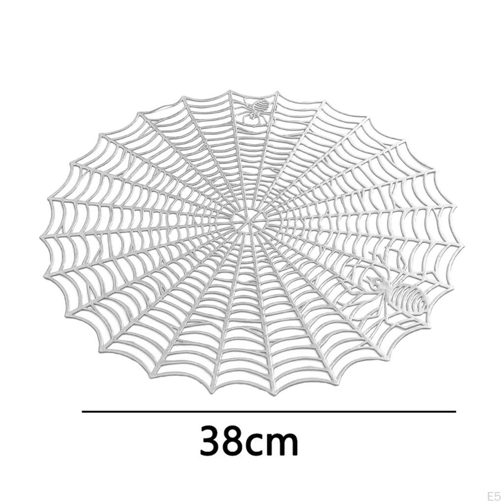 4 Pcs Spider Web Placemats Functional Mat for Halloween