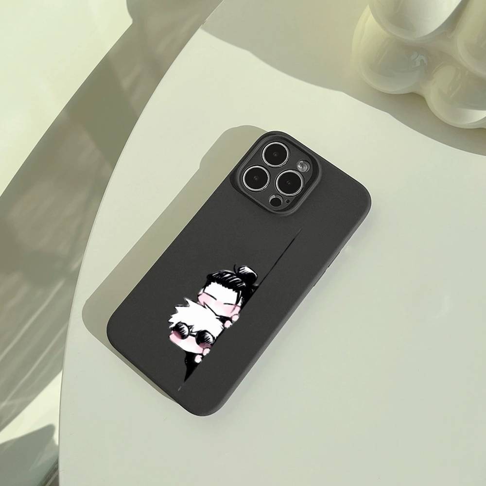 opular characters-J-Jujutsu K-aisen- Phone Case For iPhone 17,16,15,14,13,12,11 Pro Max,16Plus,XS Soft Black Cover
