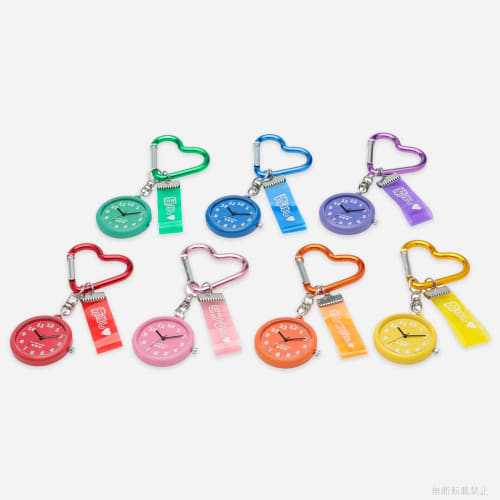 Fieldwork Women's Analog Pocket Watch with Carabiner Charm, Red, ST301-3