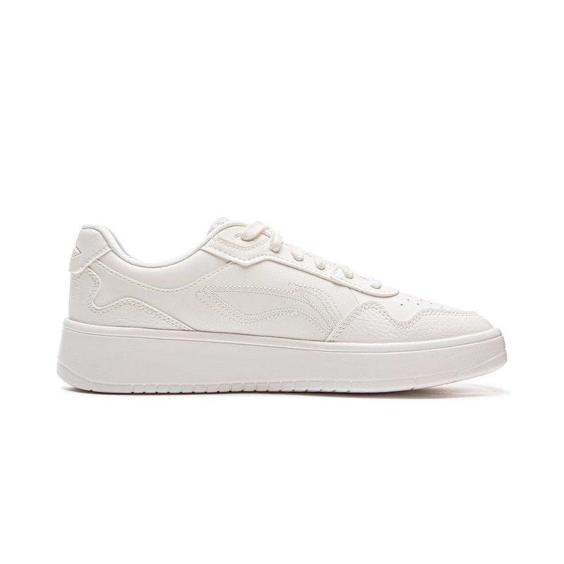 Li Ning Sycee Coverage Slip Resistant And Abrasion Resistant Low Top Skateboard Shoes Men's Mist White AGCV177-1