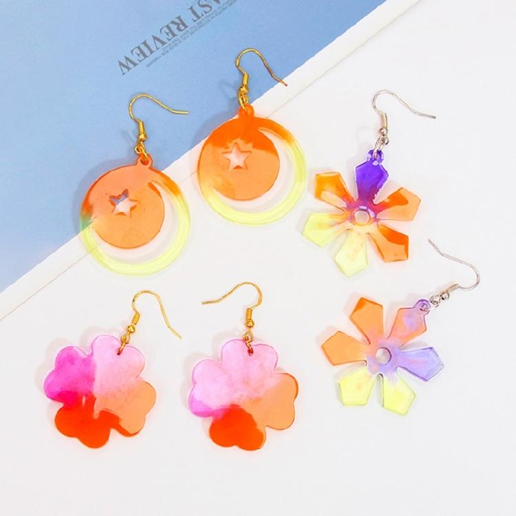 Geometric Earring Mold DIY Necklace Pendant Flower Crystal Epoxy Resin Molds
