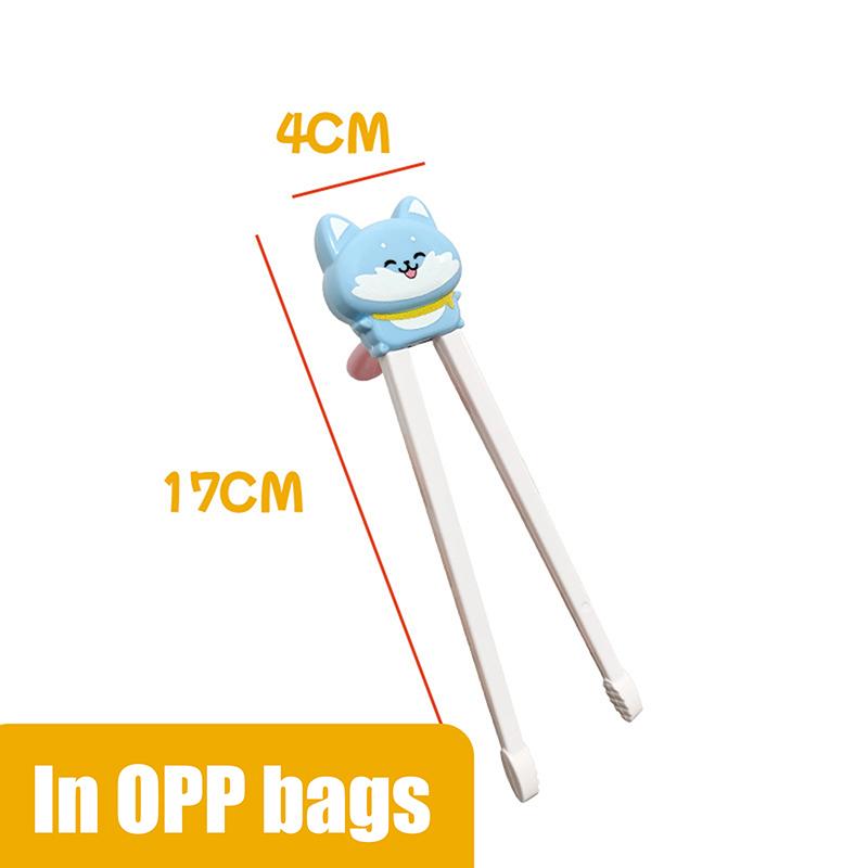 1 Pair Baby Kids Training Tableware Food Sticks Cartoon Animal Chopsticks For Children Cute Cat Elementary Learning Chopstick