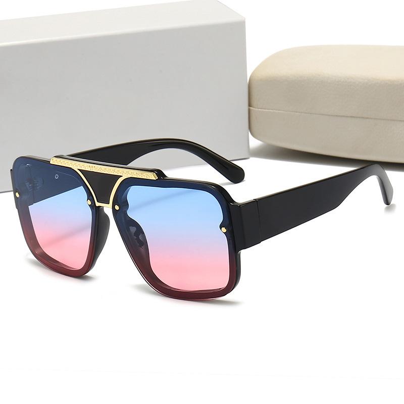 Trend Women Oversized Pilot Sunglasses Men Designer Eyeglasses Vintage Big Frame Eyewear Punk Driving Shade UV400