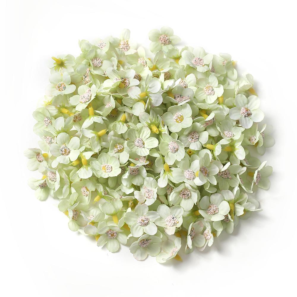 50/100Pcs 2cm Daisy Artificial Flowers Head Small Silk Multicolor Fake Flower Crown For Wreath DIY Craft Home Wedding Decoration