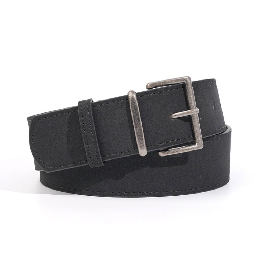 Casual Suede Leather Belt Pin Buckle Waistband Versatile Thin Waist Belt  For Women
