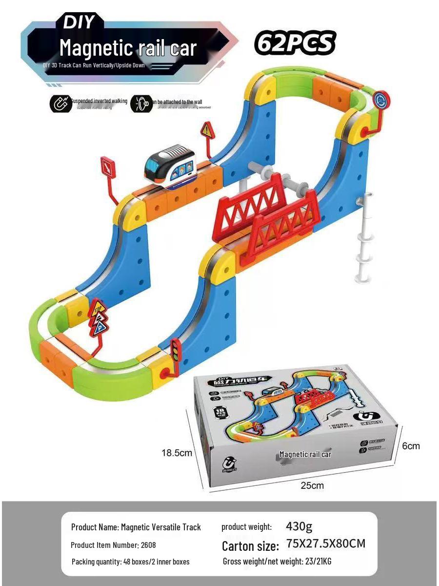 

Magnetic Electric Train DIY 3D Track Toy for Kids - Educational Gift for Boys and Girls