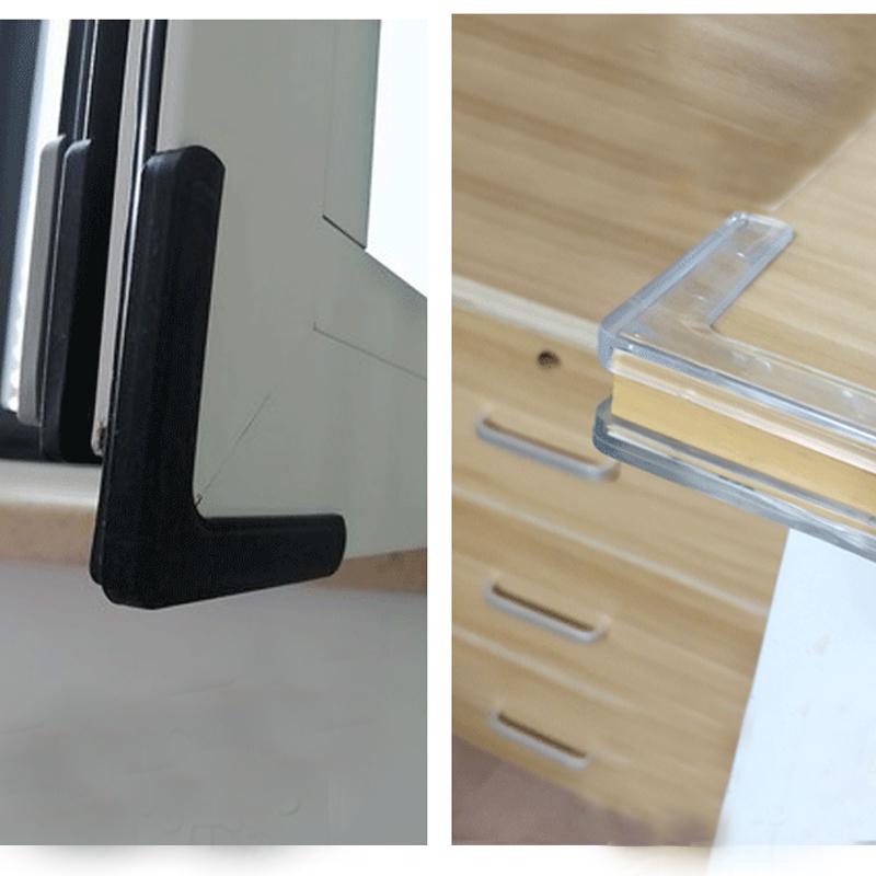 1/4 ks Ochranný kryt pro bezpečnost dětí ve tvaru L na rohy stolu, dětské protikolizní chrániče, ochrana rohů hran nábytku stolu