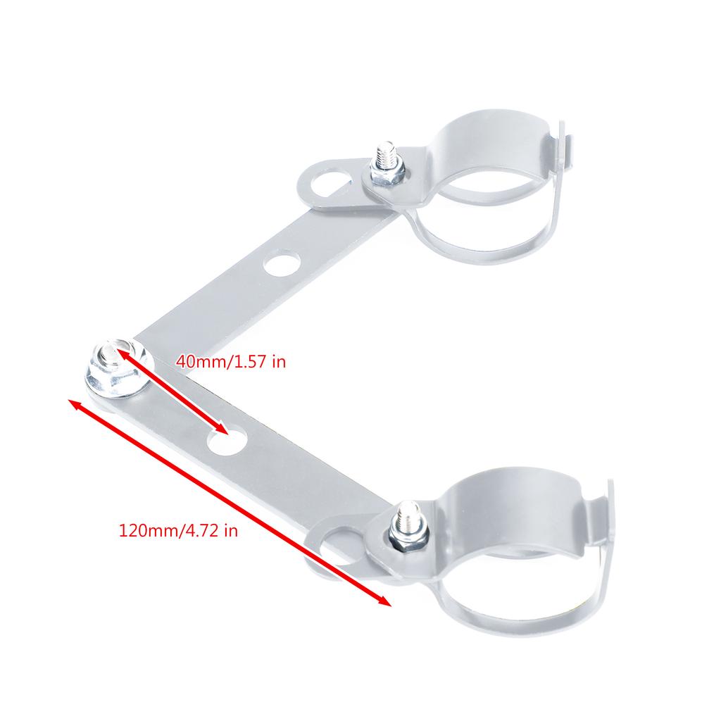 28mm-41mm Fork Chrome Headlight Mount Bracket Motorcycle Headlamp Holder Adapter