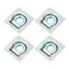4pcs Recessed Trailer Rope Ring Stainless Steel Tie Down D Ring 2000lb Breaking Force Cargo Anchor For Vans Trailers
