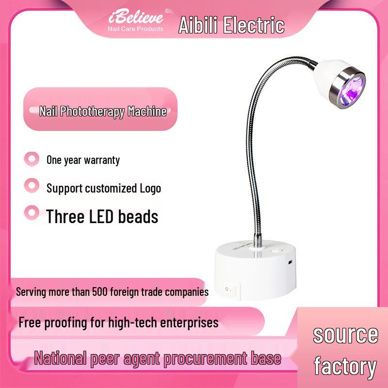 

Three-Head LED Nail Art Gel Light with UV Nail Stickers and Tips