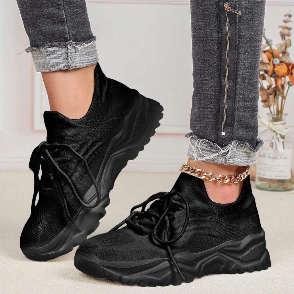 Womens Sneaker Plus Size Breathable Sock Shoes Versatile Shoes Fashion Casual Sports Shoes Mesh Single Shoes Zapatillas De Mujer