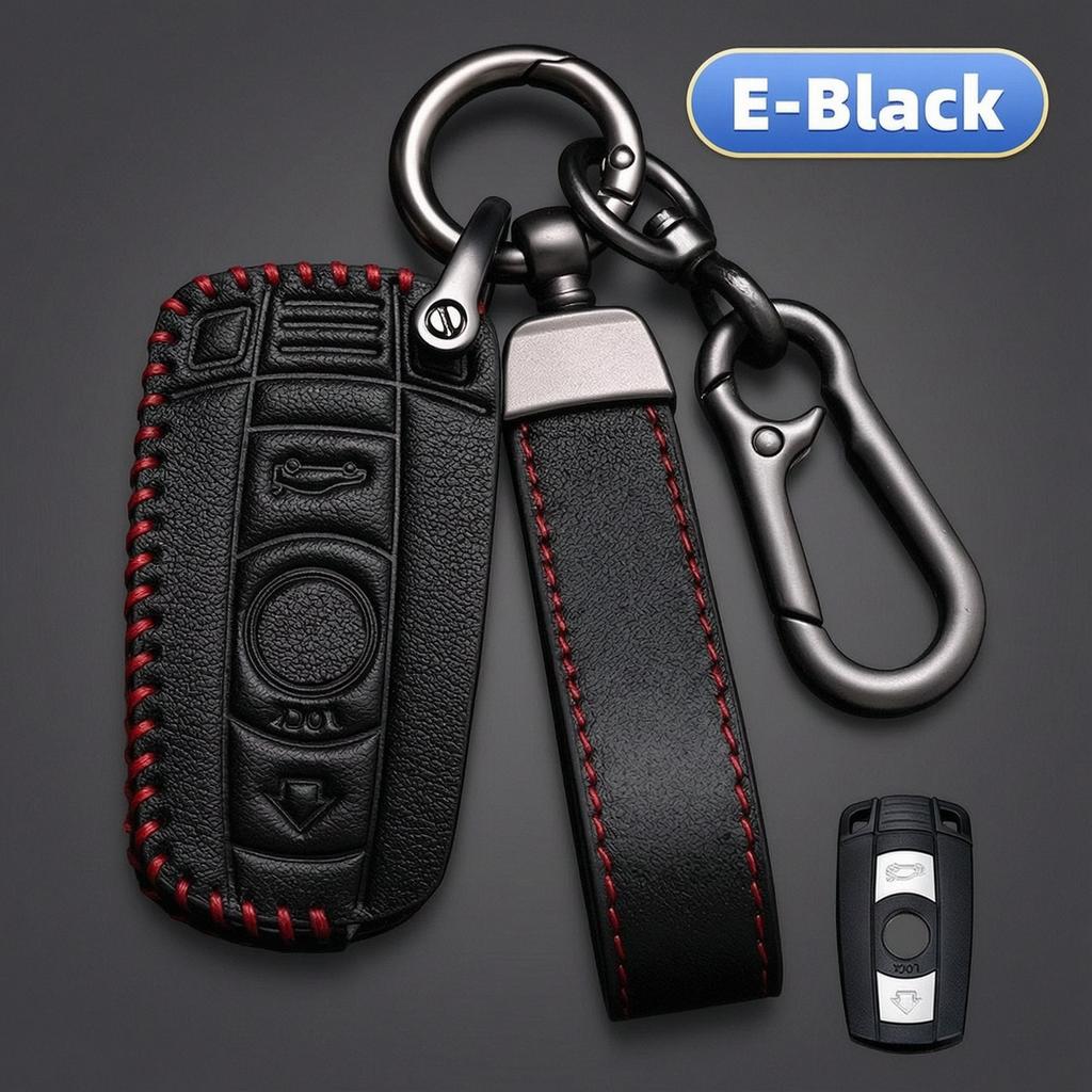 For Bmw Leather Key Cover E46 E53 E60 E70 E71 E83 E87 E90 3 5 6 7 Series X3 X5 X6 Z4 Remote Key Fob Case Protector