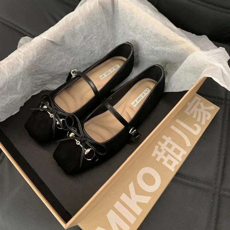 Fashion Ladies Shoes 2025 Shallow Women's High Heels Fashion Butterfly-knot New Metal Decoration Best Seller Buckle Mary Jane Shoes