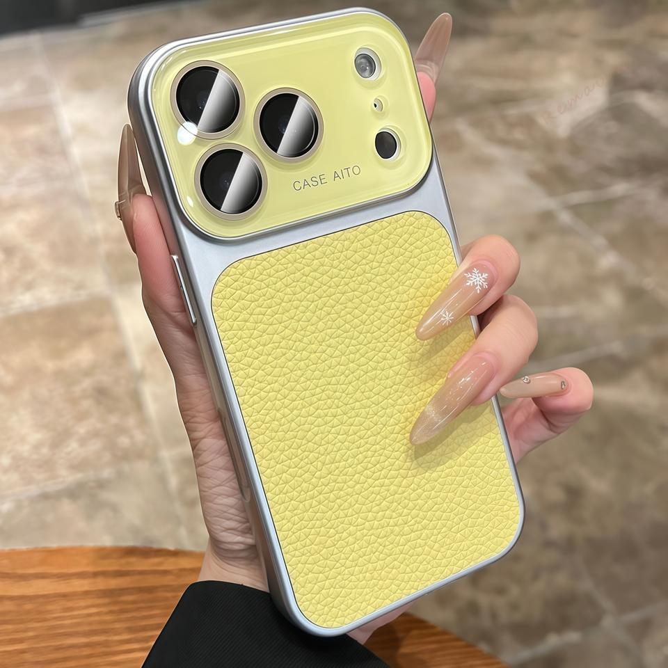 

Candy Leather Matte Magnetic Phone Case For iPhone 17 13 14 15 16 Pro Max Magsafe Big Window Wireless Charge Protector Cover For iPhone 13