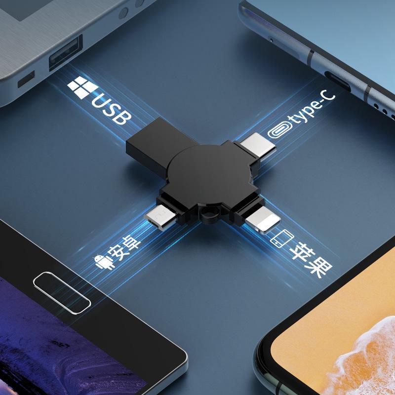 High-Speed 4-in-1 USB Flash Drive for Android & Type-C Phones: 32G/64G