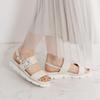HIMIKO/Himiko/Quilted Jeweled Sandals/651216 Ivory 230
