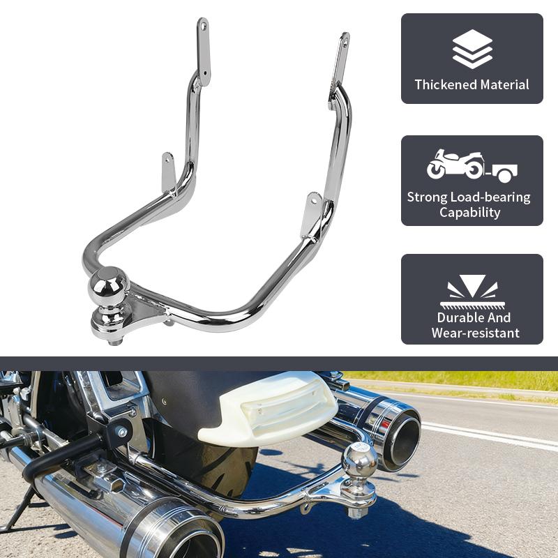 Motorcycle Chrome Trailer Tow Hitch Receiver For Harley Touring Electra Road King CVO Street Glide Road Glide 2009-2023