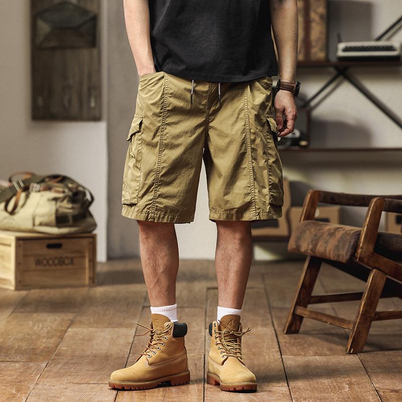 Sommer neue Arbeitskleidung Shorts Herrenhose lässige lockere Herrenhose japanische Retro Herrenkleidung Mehrzweck-Taschen Arbeitskleidung Shorts