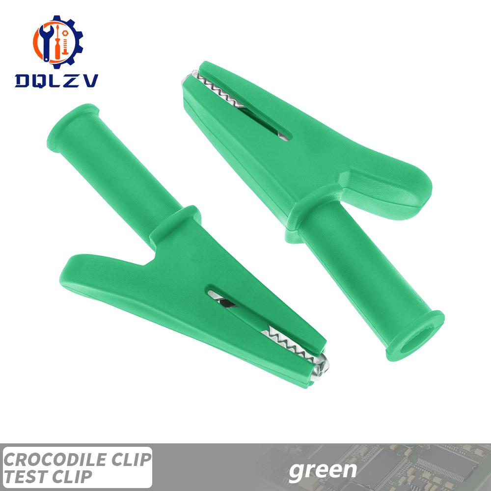 5PCS 30A 1000V Plastic Opening 10MM Round Handle Crocodile Test Adapter Clip Probe Pen Test Alligator 4mm Banana Plug Insulated