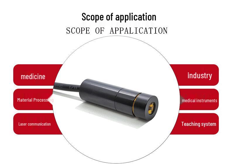 10X35mm Red Laser Module with External Focusing, 650nm, 5mW for Clothing Machinery