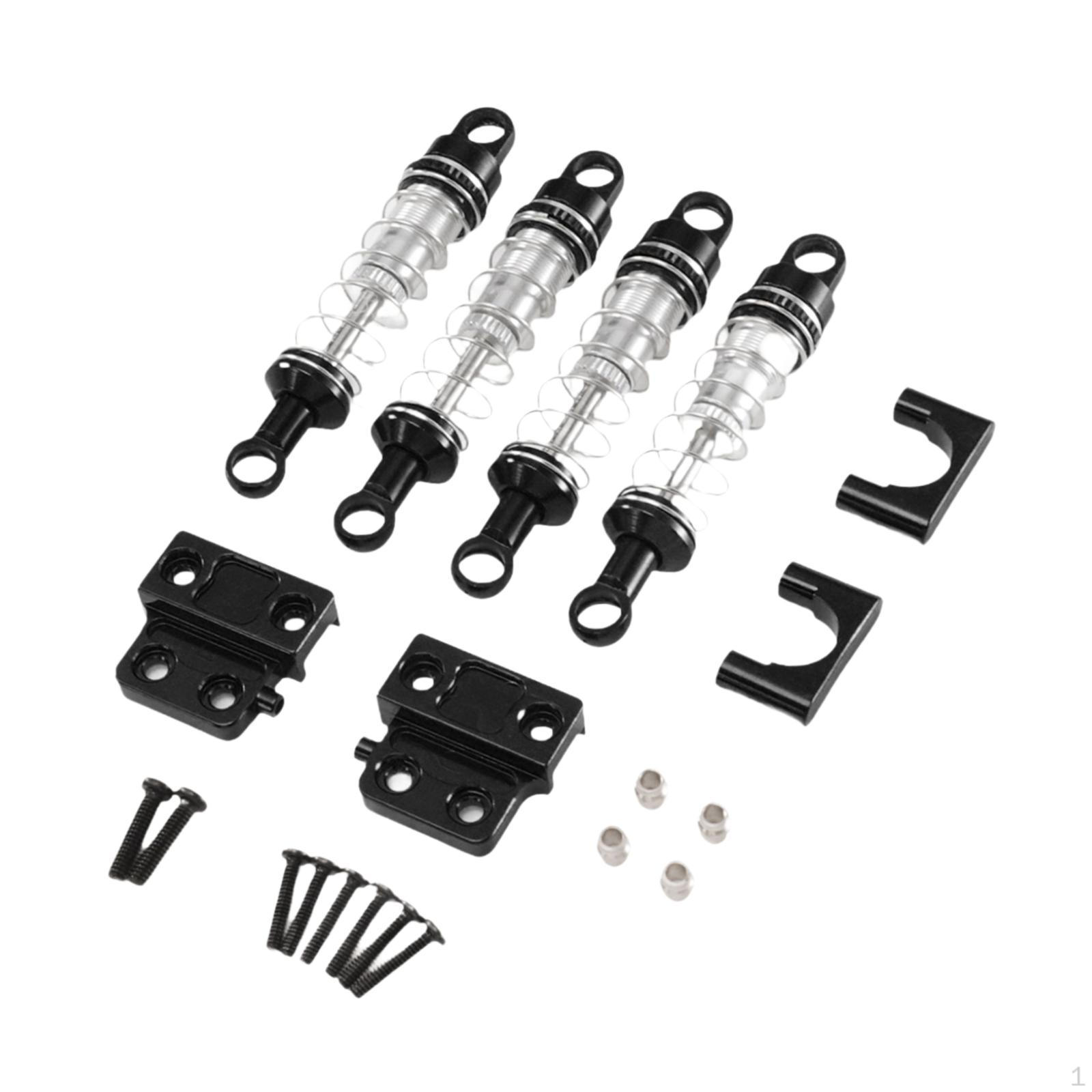 

1/12 RC Car Shock Absorber Set Spare Parts High Performances Easy to Install Holder for чорний