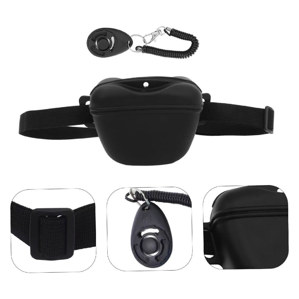 Portable Dog Treat Bag Silicone Adjustable Pet Outdoor Feeder Bag Hands-Free Waterproof Dog Training Waist Bag Walking