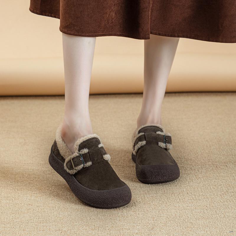 Fashion AIYUQI Women Sneakers Winter 2024 New Velvet Genuine Leather Beanie Shoes Women Flat Large Size Women Casual Shoes