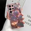 Pink shell electroplated glass phone case suitable for Samsung Galaxy S26 S25 S24 S23 S22 S20 FE/Ultra/Plus anti drop back cover
